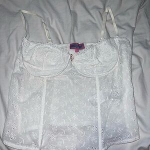 White corset top